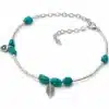 N4465 Bracelet de biceps Argent 925 massif et Turquoises naturelles - Bijoux bracelets femmes en ligne femmes Ninanina