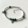 N4465h Bracelet de biceps Argent 925 massif et Turquoises naturelles - Bijoux de bras en ligne Ninanina