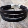 N4472a Bracelet homme cuir personnalisé je t'aime papa - Bijoux Bracelets en ligne Ninanina