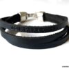 N4472d Bracelet pour papa personnalisé cuir noir 3 rangs - Bijoux Bracelets en ligne Ninanina