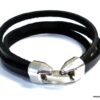 N4472l Bracelet homme cuir 3 rangs personnalisé je t aime papa
