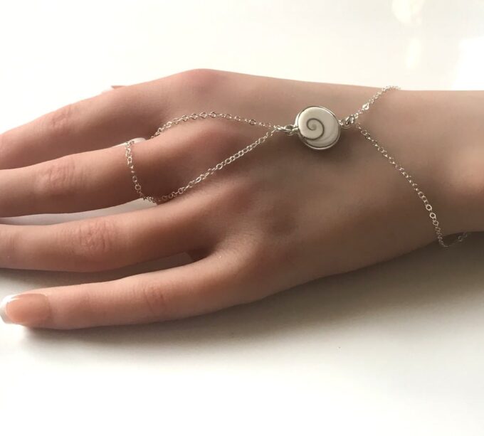 N4517e Bracelet Oeil de Sainte Lucie argent avec bague femme - Bijoux Bracelets en ligne Ninanina