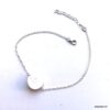 N4518I Bijou oeil de Sainte Lucie – Chaine de cheville coquillage blanc - Bijoux de pied en ligne Ninanina
