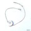 N4518K Bijou oeil de Sainte Lucie – Chaine de cheville coquillage blanc - Bijoux de pied en ligne Ninanina