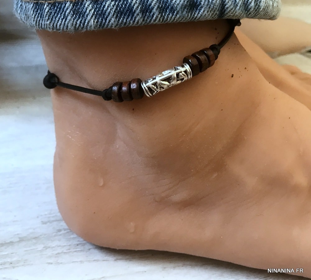 Bracelet Cheville Coquillage Homme - Bijoux et Coquillages