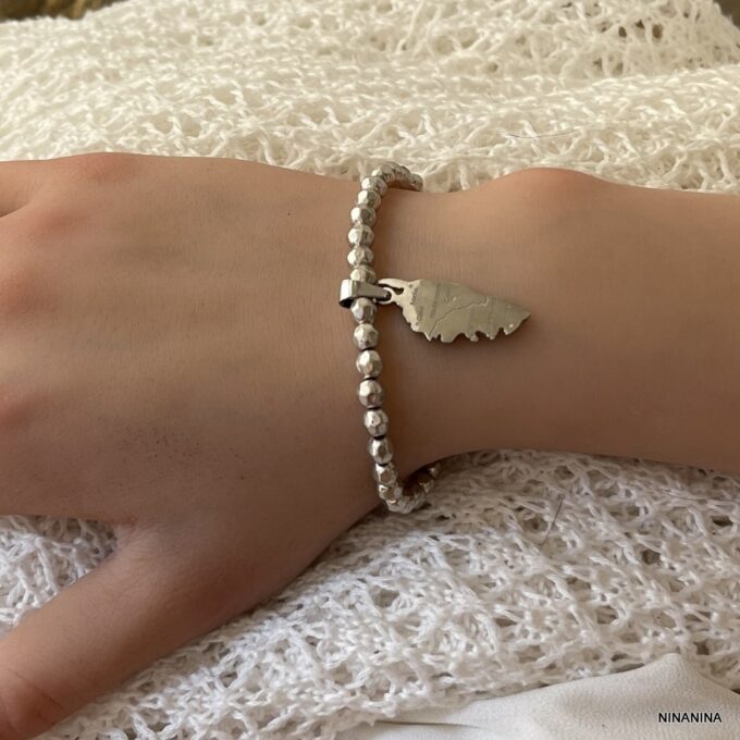 N4657a Bracelet Corse Femme Acier Inoxydable cordon réglable - Bijoux Bracelets en ligne Ninanina