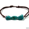 N4677a bracelet de cheville cordon turquoises