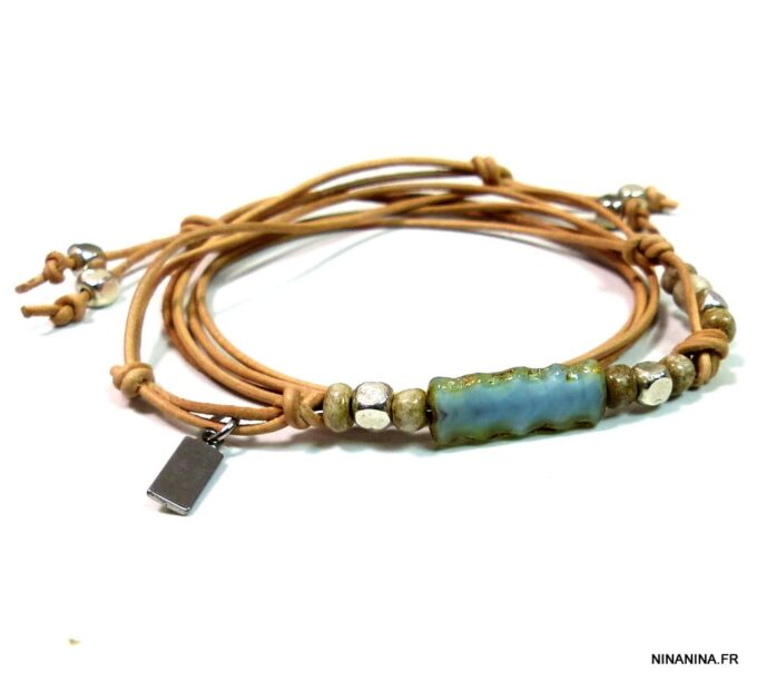 N4680_bracelet_wrap_cordon_cuir_perles_boheme_turquoise