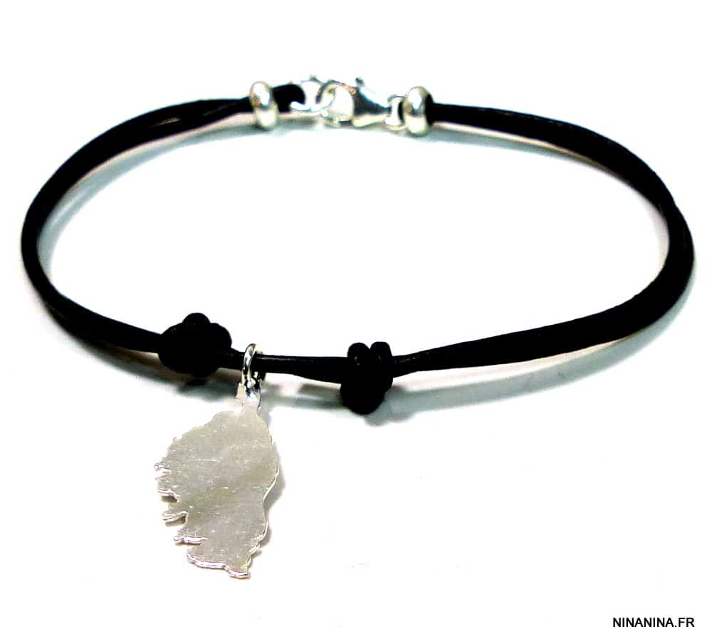 Bracelet Corse femme Stylisé Acier Inoxydable Cordon Cuir Ajustable – Image 3