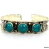 N4736g bracelet manchette turquoise argent tibétain