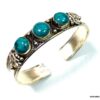 N4736h bracelet manchette turquoise argent tibétain