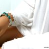 N4736k bracelet manchette turquoise argent tibétain
