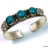 N4736n bracelet manchette turquoise argent tibétain