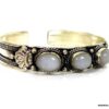 N4737a bracelet manchette pierre de lune argent tibétain