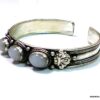 N4737b bracelet manchette pierre de lune argent tibétain