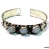 N4737e bracelet manchette pierre de lune argent tibétain