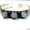 N4737j bracelet manchette pierre de lune argent tibétain