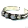 N4737l bracelet manchette pierre de lune argent tibétain