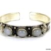 N4737q bracelet manchette pierre de lune argent tibétain