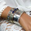 N4738BISc BRACELET MANCHETTE ARGENT LAPIS LAZZULI