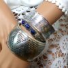 N4738BISe BRACELET MANCHETTE ARGENT LAPIS LAZZULI