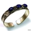 N4738j bracelet manchette lapis lazuli argent tibétain