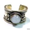 N4740f bague ethnique pierre de lune argent tibétain