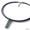 N4741 Collier tibetain turquoise amulette cordon cuir - Bijoux Colliers en ligne Ninanina