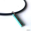 N4741b Collier tibetain turquoise amulette cordon cuir - Bijoux Colliers en ligne Ninanina