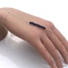 N4809a Bracelet bague pierre bleue Lapis Lazuli Et Argent 925 - Bijoux de main en ligne Ninanina