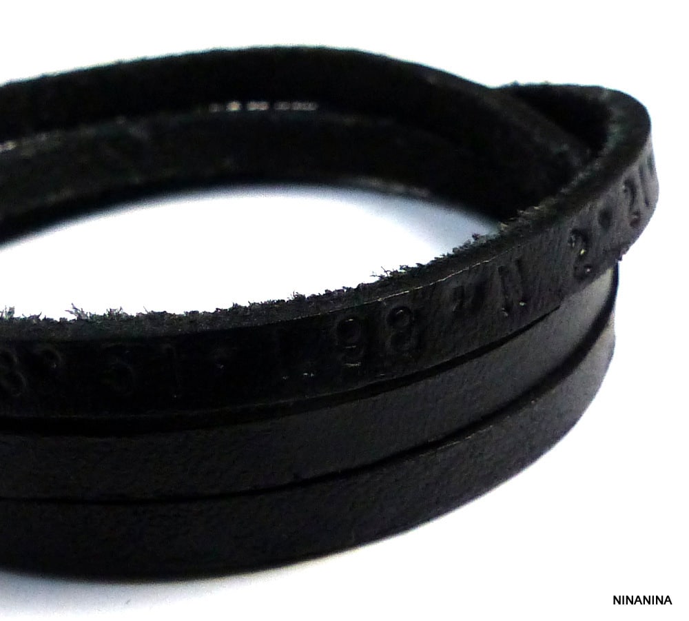 Bracelet coordonnées gps homme personnalisé gravés sur lacet cuir – Image 5