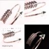 N4882a Bracelet de biceps flèche métal argenté howlite verte - Bijoux Bracelets en ligne Ninanina