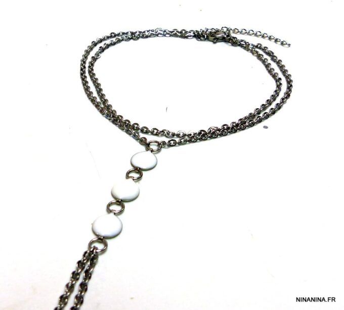 N4883f_Bracelet_de_pied_acier_inoxydable_emaille_blanc