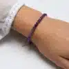 N4885b Bracelet Amethyste Argent 925 massif artisanal pour femme - Bijoux bracelets femmes en ligne Ninanina