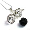 N4890bis Collier long sautoir diffuseur de parfum métal argent