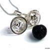 N4890bisb Collier long sautoir diffuseur de parfum métal argent