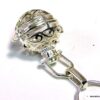 N4890e Collier long sautoir diffuseur de parfum métal argent
