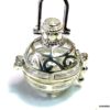 N4890m Collier long sautoir diffuseur de parfum métal argent