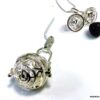 N4890o Collier long sautoir diffuseur de parfum métal argent