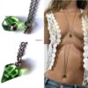 N4892 Collier long sautoir flacon de parfum rechargeable vert - Bijoux Colliers en ligne Ninanina