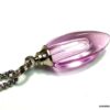 N4893l Collier fiole de parfum en verre goutte rose