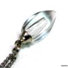 N4894h Collier fiole de parfum en verre goutte blanche