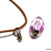 N4901b collier cordon cuir fiole parfum goutte rose