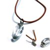 N4902a collier cordon cuir fiole parfum goutte verre