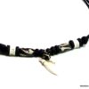 N4904a Collier dent de requin véritable pour homme fait main en France avec perles blanches et noires - Bijoux colliers ethniques en ligne Ninanina