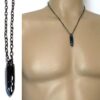 N4912 collier homme balle revolver acier inoxydable noire