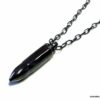 N4912d collier homme balle revolver acier inoxydable noire