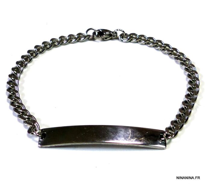 N4915 gourmette femme acier inoxydable