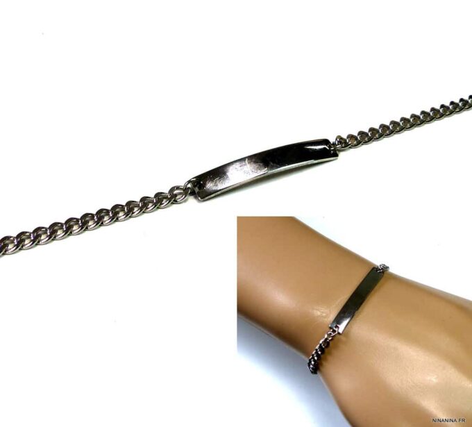 N4915a gourmette femme acier inoxydable