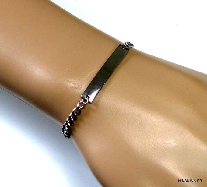 N4915b gourmette femme acier inoxydable